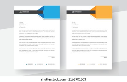 Letterhead Corporate Modern Business Letterhead template design company letterhead Colorful red, green, yellow, blue design stationary project. Multipurpose letterhead 
abstract, elegant concept.