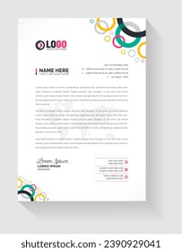 letterhead, corporate modern professional creative company official unique minimal letter head design template.