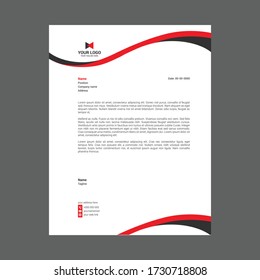 Letterhead Cover Letter Template Design Graphics Stock Vector (Royalty ...