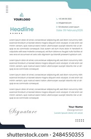 Negocio creativo en Plantilla de diseño abstracto. Moderno corporativo . Plantilla de diseño de membretes de negocios creativos y de Profesional. Plantilla con membrete en estilo plano