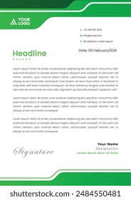Negocio creativo en Plantilla de diseño abstracto. Moderno corporativo . Plantilla de diseño de membretes de negocios creativos y de Profesional. Plantilla con membrete en estilo plano