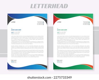 Letterhead design abstract design, simple latter head design