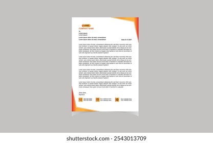 Diseño de membrete para fines comerciales, diseño de membrete de Vector
