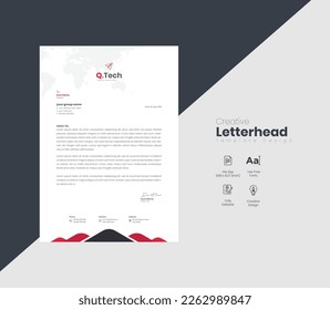 Letterhead Design, Business Letterhead Template Design