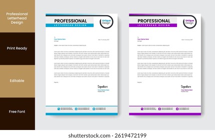 Letterhead Design concept for professional business