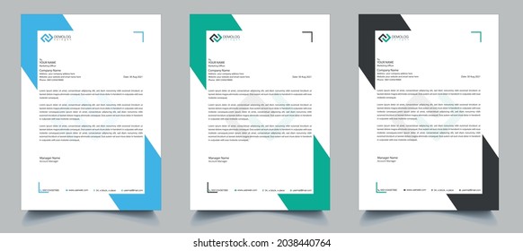 letterhead design corporate, clean, creative
