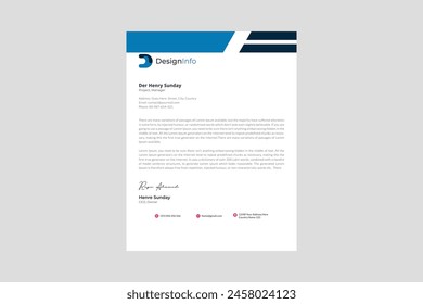 Letterhead design corporate template for your business and marketing project 
