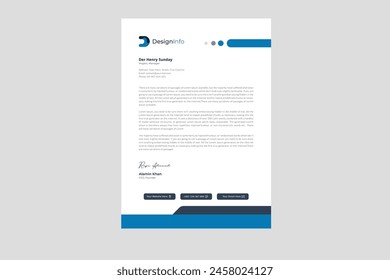 Letterhead design corporate template for your business and marketing project 