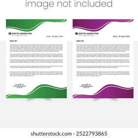 A letterhead design for digital business.
