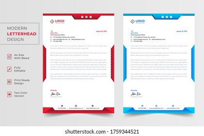 Letterhead Design Editable vector format