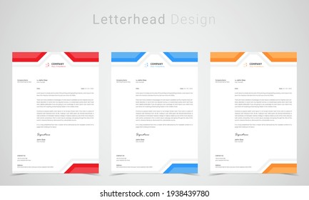 letterhead design, General business letterhead template 