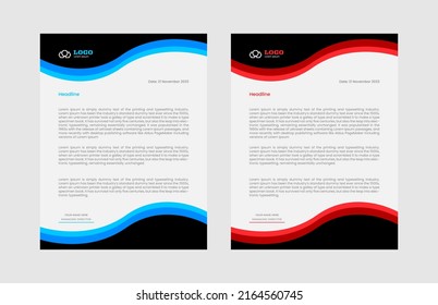 letterhead design. Minimalist Modern Creative Clean business letterhead. corporate letterhead. Professional letterhead