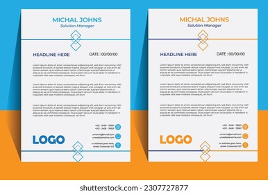 Letterhead design new and simple design