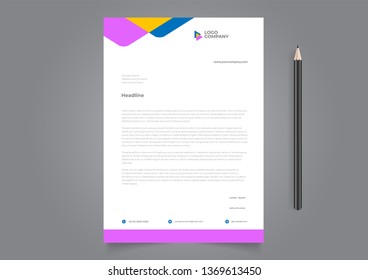 Letterhead Design Template Stock Vector (Royalty Free) 1369641728 ...