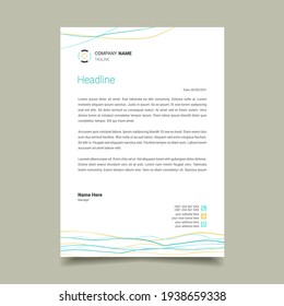 Letterhead design template. Abstract letterhead design. Creative and clean modern business letterhead template design. Illustration vector