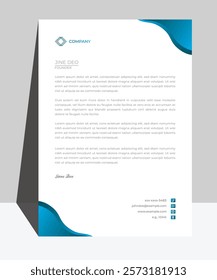 Letterhead design template for business. Print for ready free download.