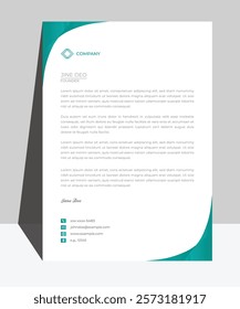 Letterhead design template for business. Print for ready free download.