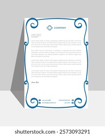 Letterhead design template for business. Simple and top class letterhead design. Print for ready free download.