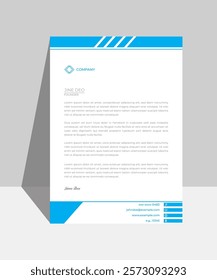 Letterhead design template for business. Simple and top class letterhead design. Print for ready free download.