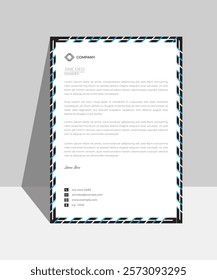 Letterhead design template for business. Simple and top class letterhead design. Print for ready free download.