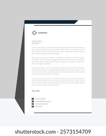 Letterhead design template for business. Simple top class letterhead design. Print for ready free download.