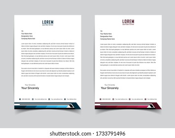 Plantilla de diseño de membrete, limpia y lisa.simple y minimalista,eps 10.