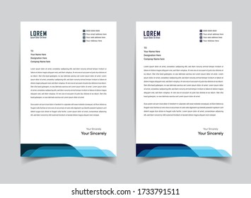 Letterhead design template ,clean and smooth.simple and minimalist,eps 10.
