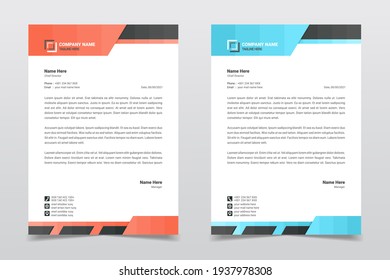 Letterhead design template. Creative and clean modern business letterhead template design. Illustration vector