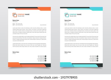 Letterhead-Designvorlage. Kreatives, sauberes und elegantes, modernes Business-Letterhead-Template-Design. Illustrationsvektor