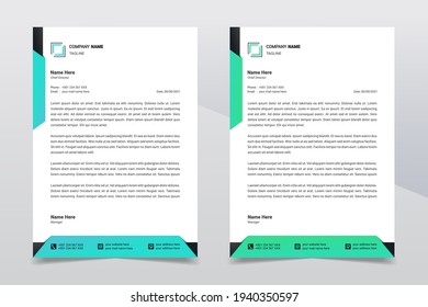 Letterhead design template. Creative and clean modern business A4 letterhead template design in minimalist style. Illustration vector