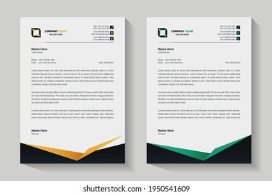 Letterhead design template. Creative, and clean modern business A4 letterhead template design for your project. Illustration vector