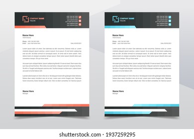 Letterhead design template. Creative and elegant modern business A4 letterhead template design. Illustration vector