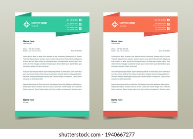 Letterhead-Designvorlage. Kreative und elegante, moderne Business A4 Briefkopf Vorlage für Ihr Projekt. Illustrationsvektor