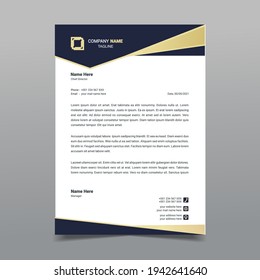 Plantilla de diseño de membrete. Plantilla de membrete A4 para el diseño de su proyecto. Vector de ilustración