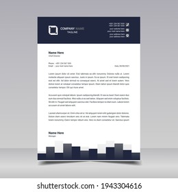 Letterhead design template. Creative and elegant modern business A4 letterhead template for your project design. Illustration vector