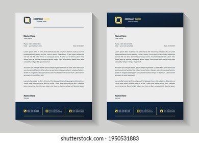 Plantilla de diseño de membrete. Plantilla de membrete A4 para el diseño de su proyecto. Vector de ilustración