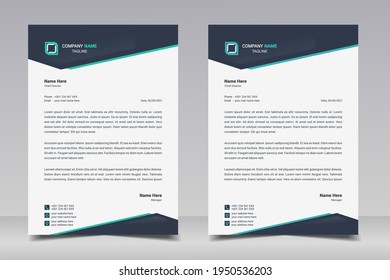 Letterhead design template. Creative and elegant modern business A4 letterhead template for your project design. Illustration vector