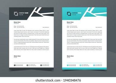 Letterhead design template. Creative, minimalist and clean modern business letterhead template design. Illustration vector