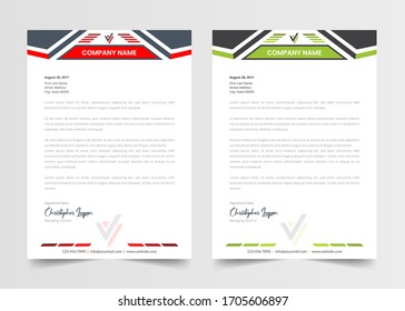 Letterhead Design Template with editable vector format.