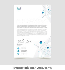 Letterhead design template. Elegant and clean modern business letterhead template design. Illustration vector