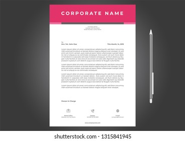 Letterhead Design Template Elegant Simple Minimalist