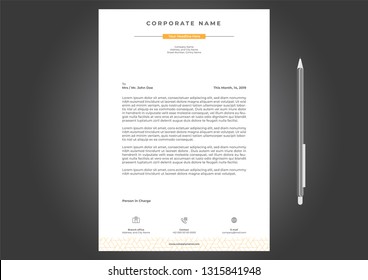 Letterhead Design Template Elegant Simple Minimalist