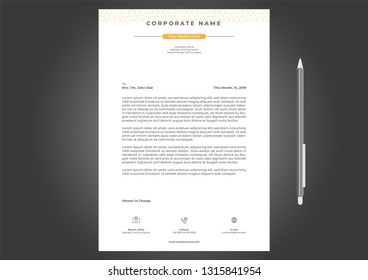 Letterhead Design Template Elegant Simple Minimalist