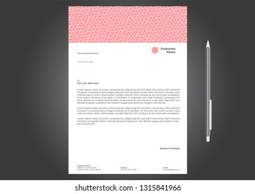 Letterhead Design Template Elegant Simple Minimalist