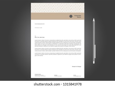 Letterhead Design Template Elegant Simple Minimalist