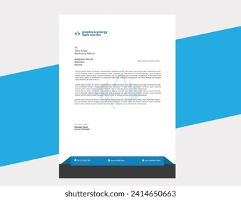 Letterhead Design Template layout Vector