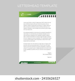 letterhead design template minimal style in green color scheme