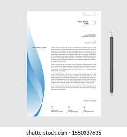 letterhead design template minimalist abstract 