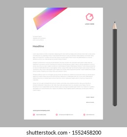 letterhead design template minimalist abstract 