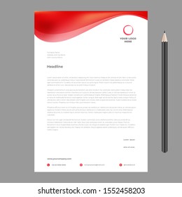 letterhead design template minimalist abstract 